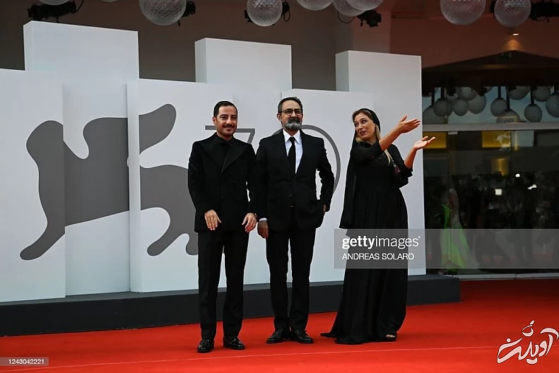 (تصاویر) نوید محمدزاده، دایانا حبیبی و وحید جلیلوند روی فرش قرمز ونیز